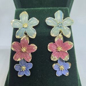 Elegant Multicolor Floral Earrings